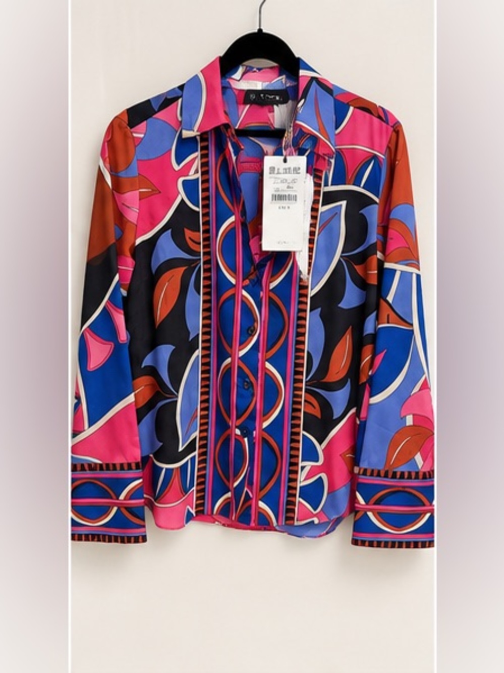 NWT Zara Multicolor Abstract Print Blouse Size S $69.99